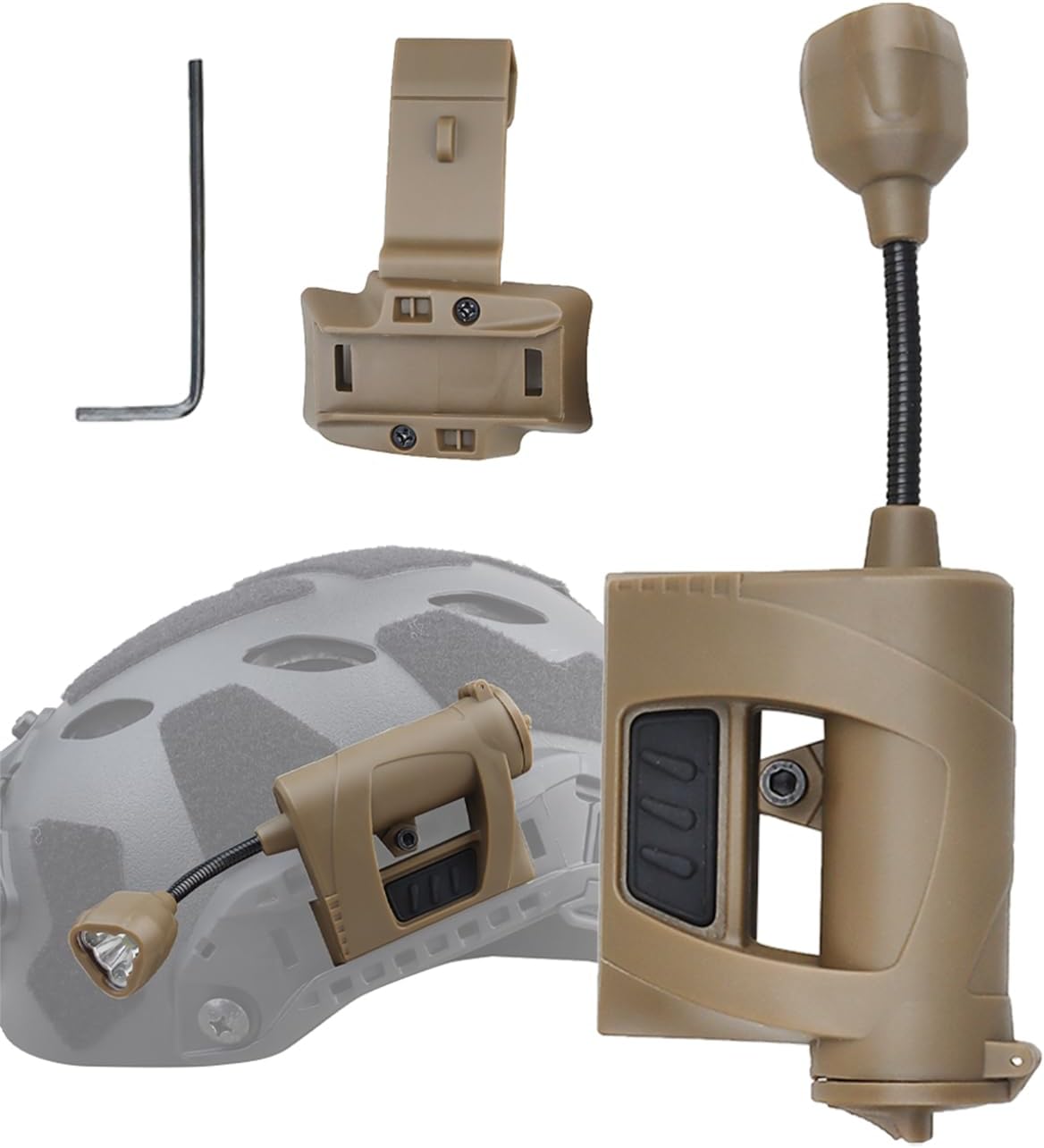 Tactical Helmet Signal Light for Fast/SF Ops-Core Arc Rail Helmet,Outdoor Airsoft Paintball Hunting Military Multifunction Helmet Accessories