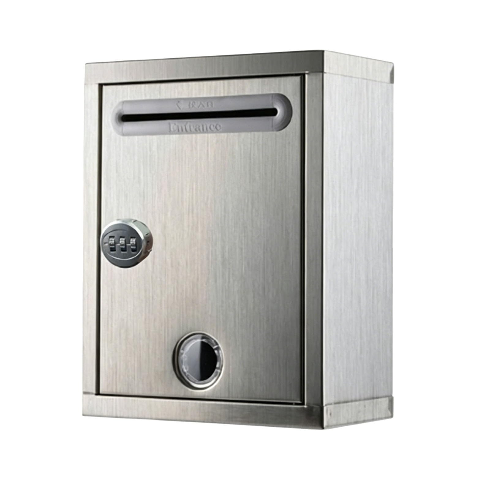 Locking Suggestion Box, Stainless Steel Ballot Box for Voting, Drilled Mailbox Delivery with Combination Lock for Fundraising, Voting, Elections, and Mail Delivery(S)