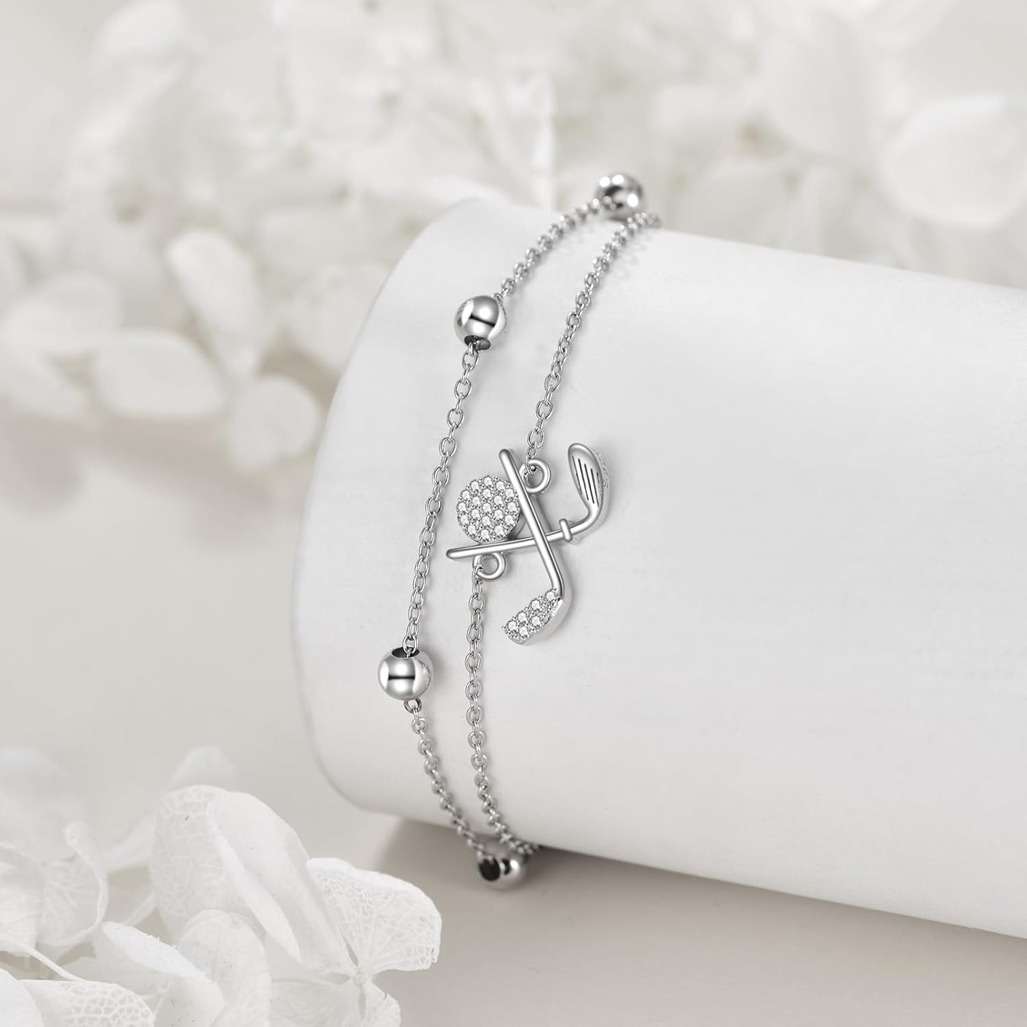 TIGER RIDER Dragonfly Anklet Sterling Silver Dragonfly Gifts Jewelry for Women with Crystal Birthday Anniversary - Image 2