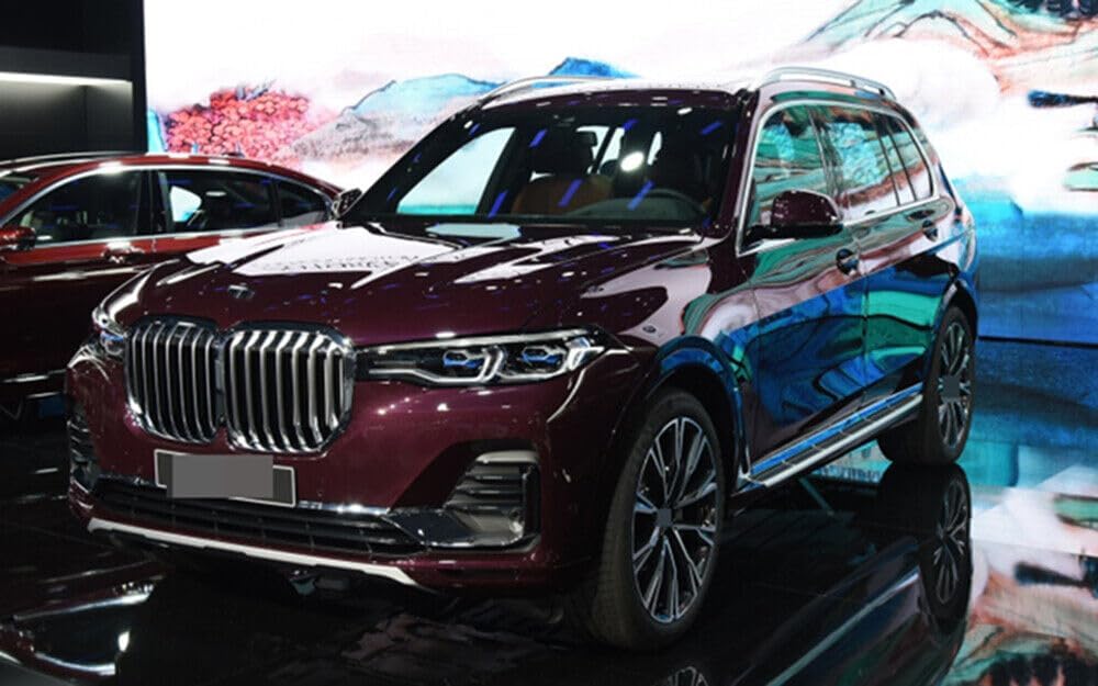 FTAPACCE 2PCS Side Steps Running Boards Nerf Bars Side Pedals Fits for BMW X7 G07 2019-2026 Aluminum Black (Black)