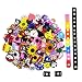 XHAOYEAHX 100Pcs Different Random Shoes Charms Decorations+2Pcs Shoe Lace Adapter +2Pcs Wristband Bracelet