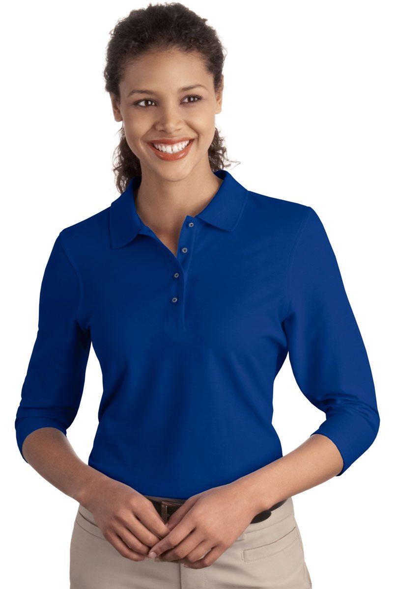 Port AuthorityLadies Silk Touch 3/4-Sleeve Polo. L562