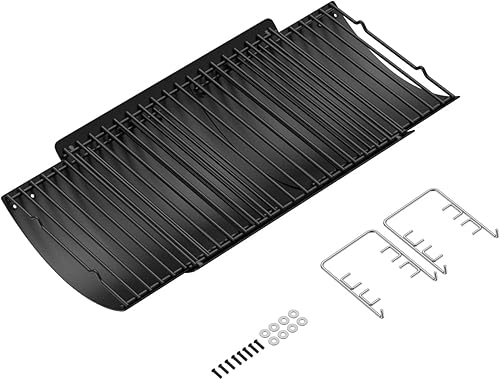 Vista 10 de LS'BABQ Piezas de repuesto para parrilla de carbón de 20 pulgadas con 2 ganchos para rejilla de fuego para parrillas de carbón Chargriller 5050
