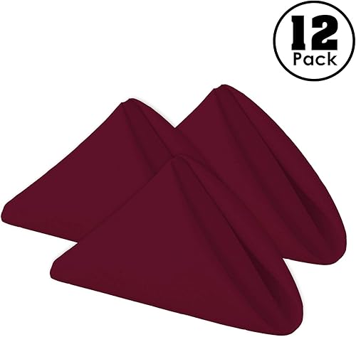 Miniatura 8 de Gee Di Moda  Servilletas de tela  Amarillo sólido lavable de poliéster  Juego de 12 servilletas con bordes de dobladillo  ideal para bodas, fiestas,