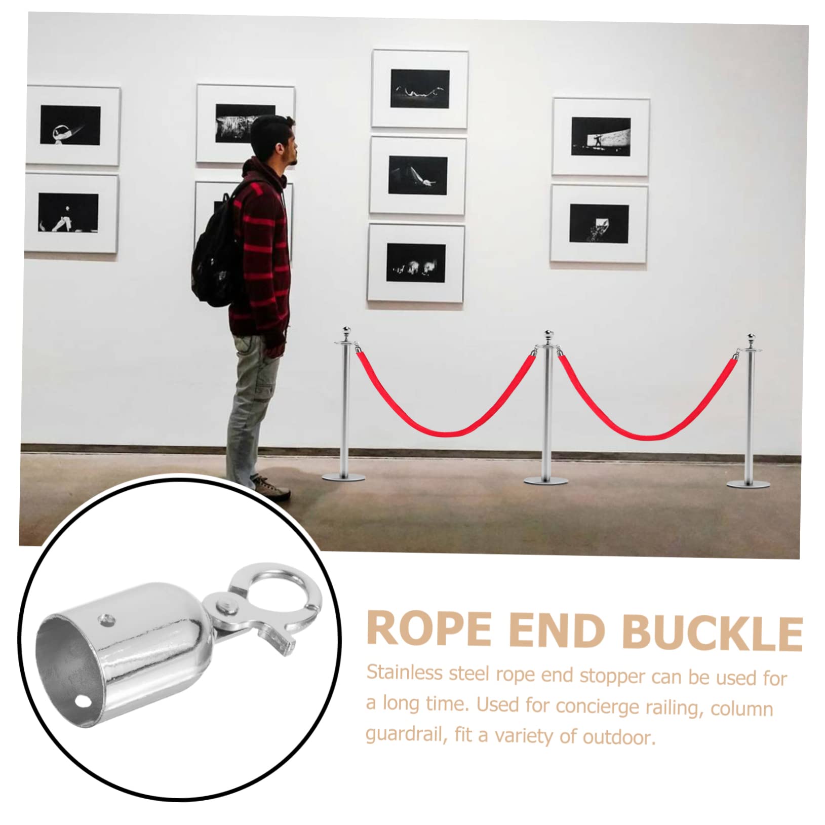 12pezzi Cord Stopper Inossidabile Gancio Tappi Per Estremità Per Railing e Facile Installare Adatto Per Piccolo