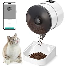 Automatic Cat Feeder,3.5L Cat Feeder Automatic with Timer,Smart Pet Feeder with 2.4G WiFi & App for Dry Food1-6 Meals per Day, Clog-Free Rolling Design for Cats and Dogs