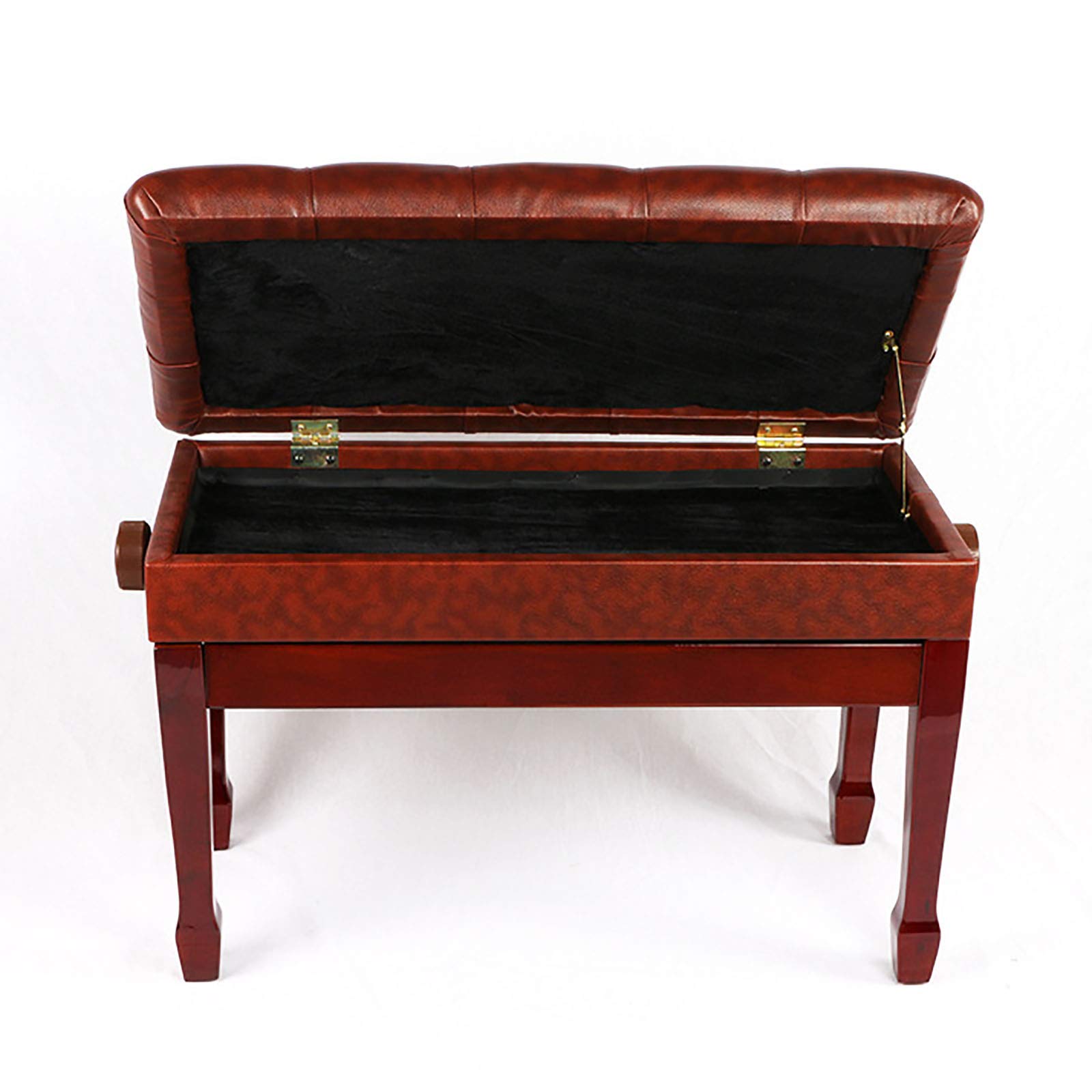 Sgabello per Pianoforte, Tavolo da toeletta, Sgabello Regolabile per Pianoforte con Contenitore, Sgabello Doppio Imbottito