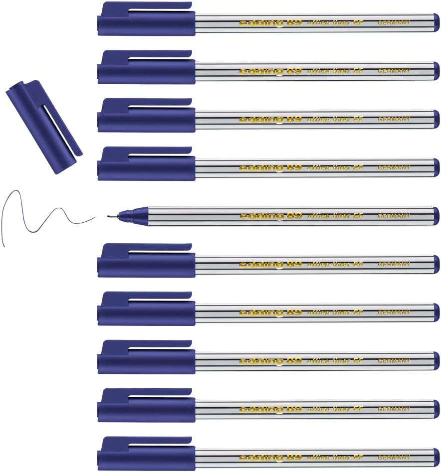 Edding 89 Office Liner - Blue (Pack of 10)