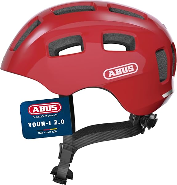 ABUS Youn-I 2.0 Casco per Ragazzi - Casco da Bicicletta con Luce per Bambini, Adolescenti e Giovani Adulti - per Ragazze e Ragazzi - 1