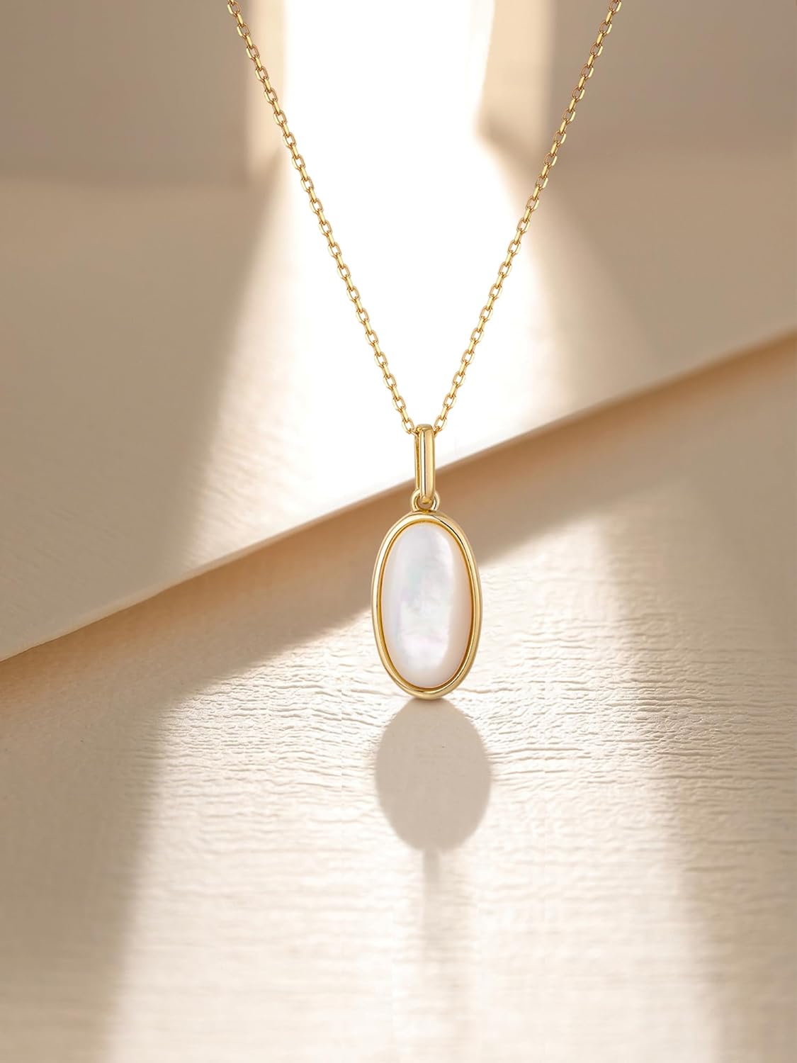 S.Leaf Shell Necklace for Women Sterling Silver Shell Pendant Minimalism Round I Heart I Square I Oval Mother of Pearl Necklace for Women