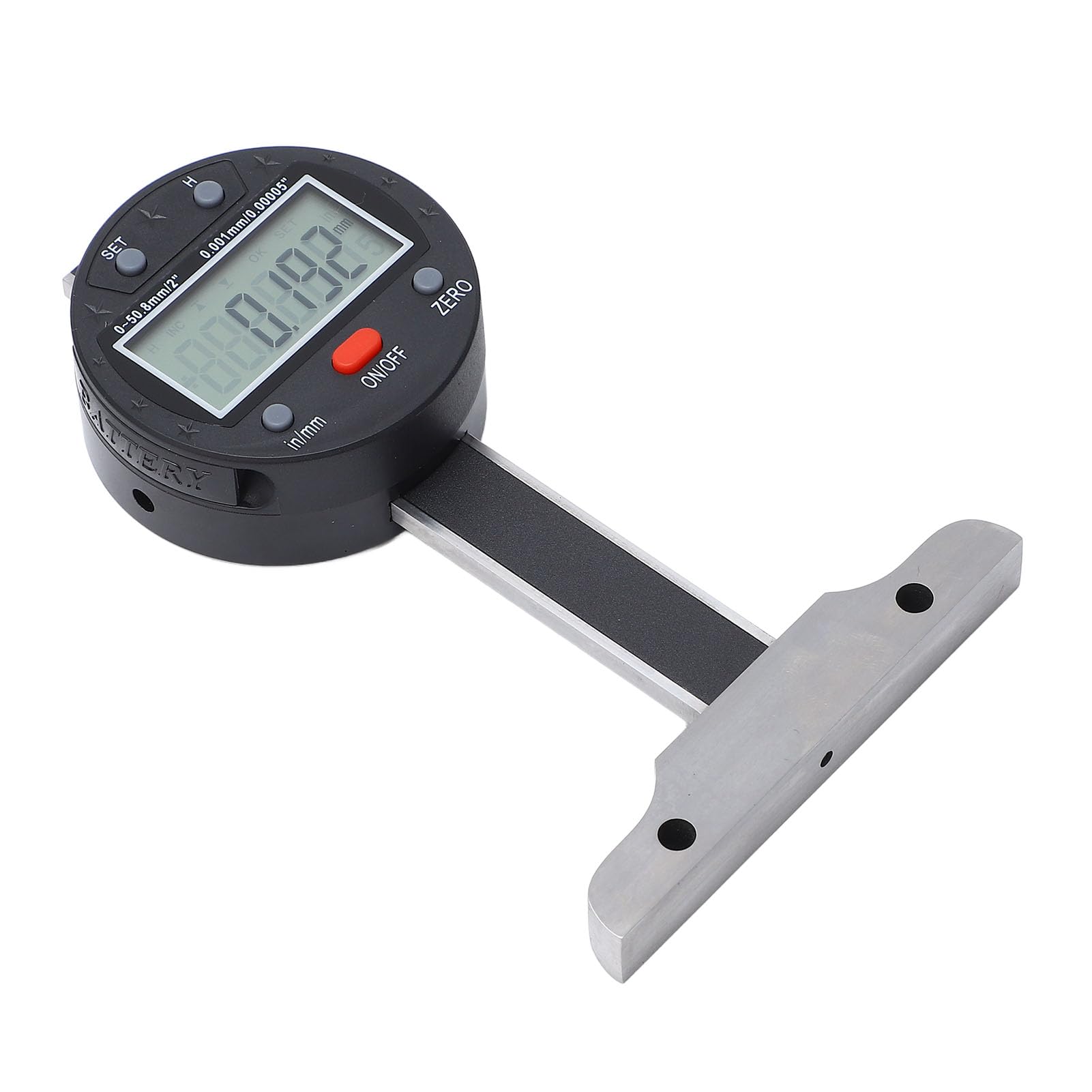 Medidor de profundidad digital Alta precisión 0 50,8 mm Micrómetro Barra delgada Pantalla LCD Puerto USB Medidor de profundidad electrónico para ingenieros profesionales Acero