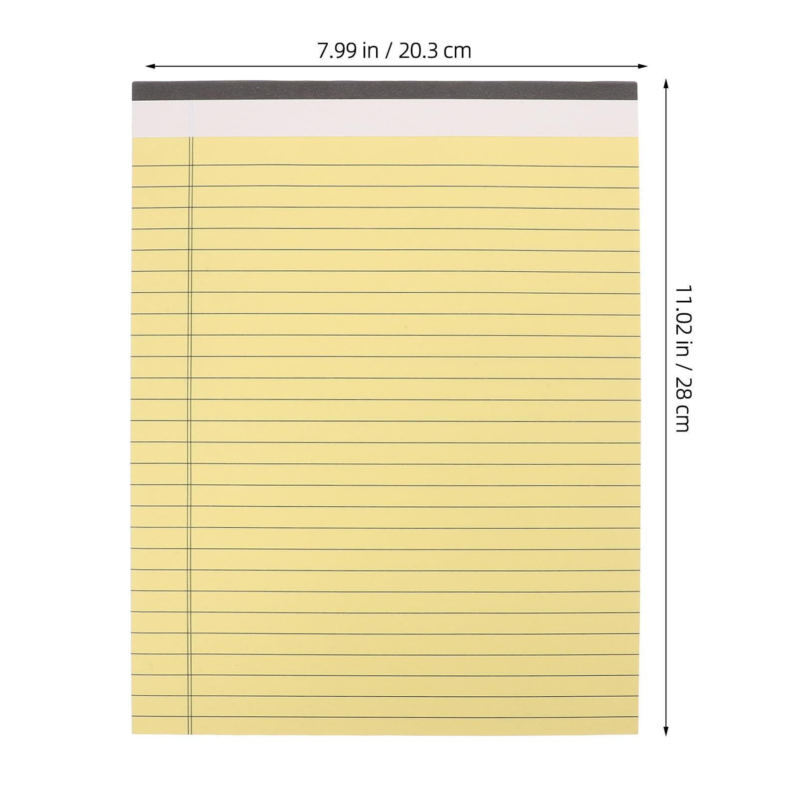 DOITOOL Blocco Note Legale e Ampia Area di Scrittura 10 Pezzi Carta Gialla Doppia Faccia 30 Pagine Spazio per Rilegatura per Appunti Ufficio Scuola