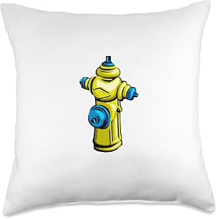 Yellow Fire Hydrant Throw Pillow