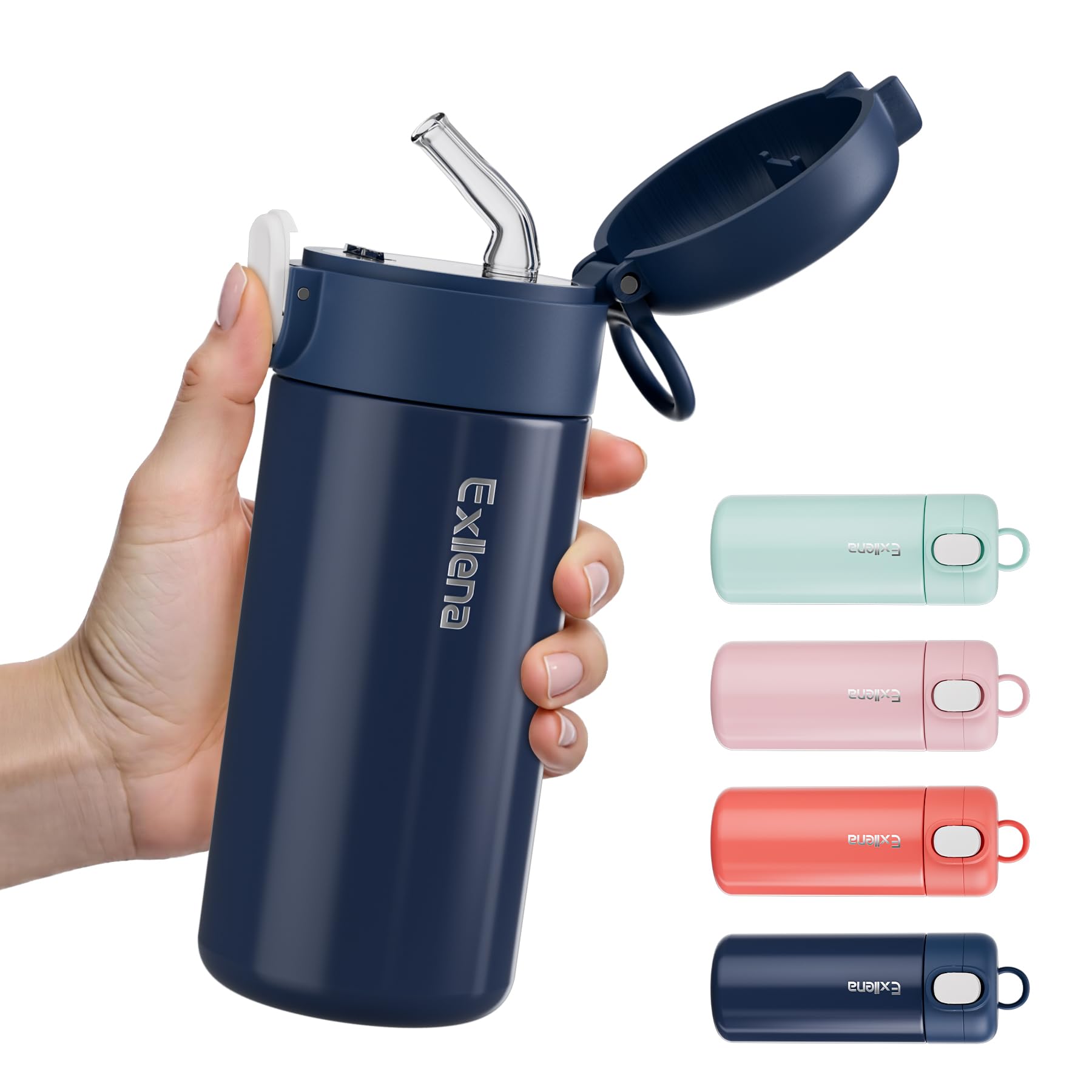 Amazon.com: Exllena 10oz Small Insulated Water Bottle with One