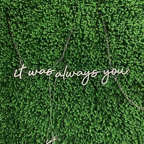Image of Neon sign it was always you, Handmade Neon light art for room decor, Bedroom decoration neon sign, custom colour led neon light