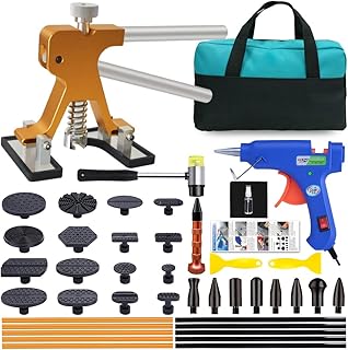 Dent Puller - Auto Body Dent Puller Kit, 43PCS Car Dent Repair Tool with Golden Dent Puller for Car Dents Removal/Hail Damage Dents/Small Dents
