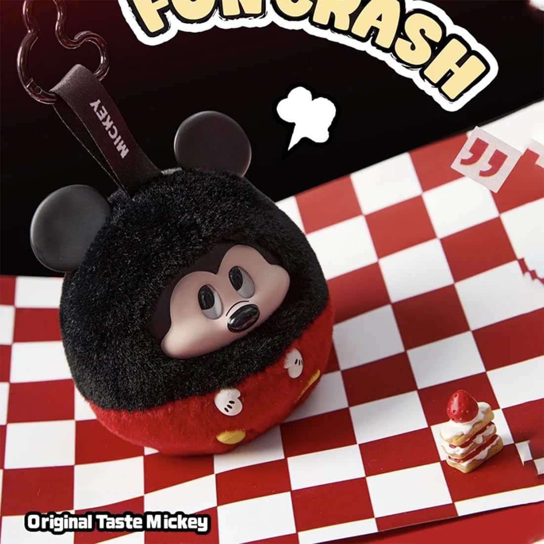 MINISO Disney Mickey Interesting Collisions Series Blind Box, Disney Mickey Vinyl Plush Pendant Surprise Box Bag Charm Figure Model Random Design Collectible Toy for Home Decor Birthday Gifts (Single)