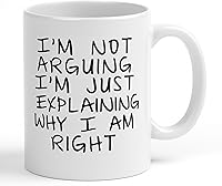 Vista 8 de Joyful Moose Taza de café con texto en inglés "I'm Not Arging I'm Just Explaining Why I Am Right