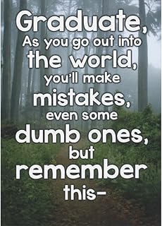 Sellers Publishing RSVP You'll Make Dumb Mistakes: Forest Path Photograph Funny/Humorous Graduation Congratulations Card
