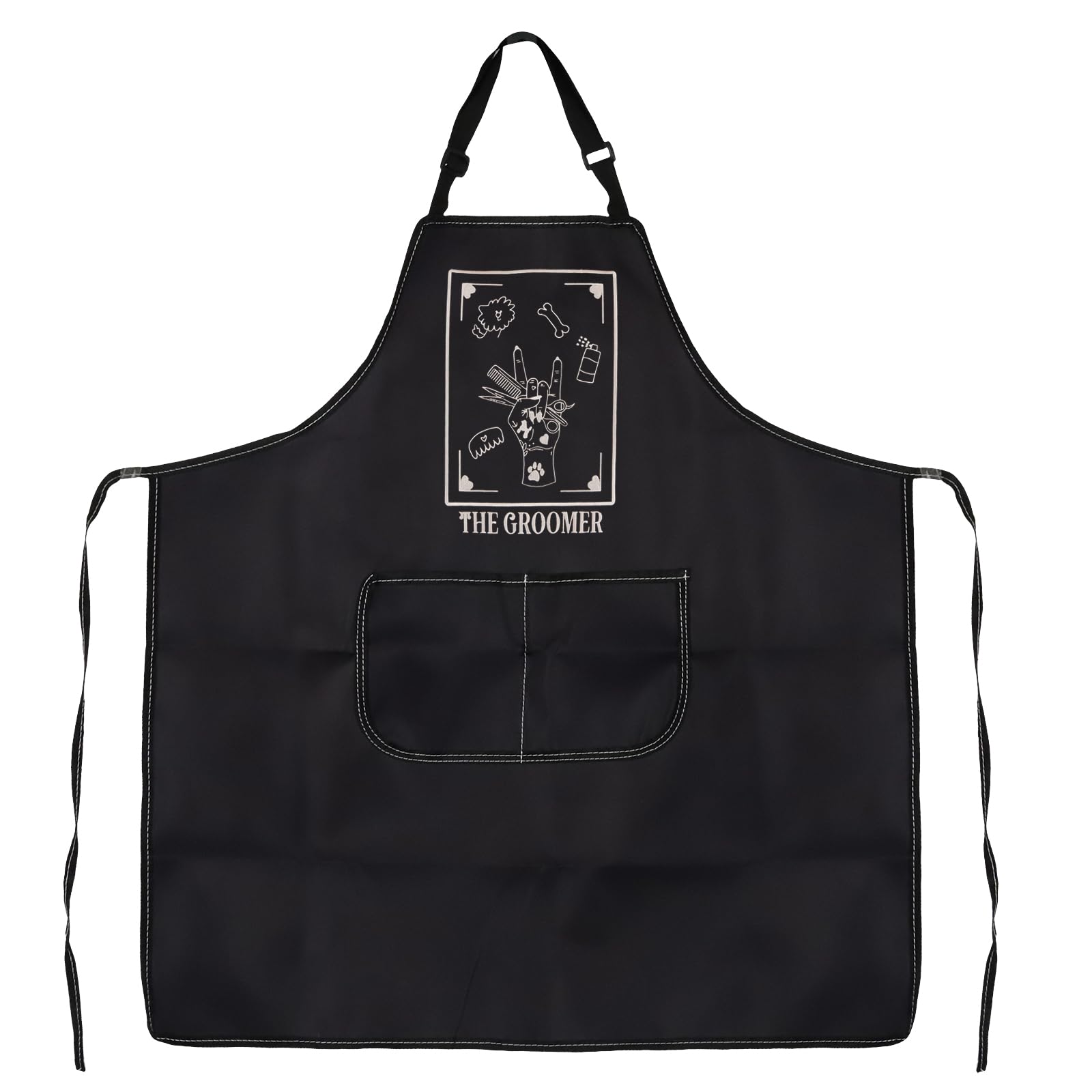 JXGZSO Pet Grooming Apron Dog Groomer Apron The Groomer Sign Apron Dog Stylist Gifts Dog Hairdresser Gift Pet Groomer Gifts