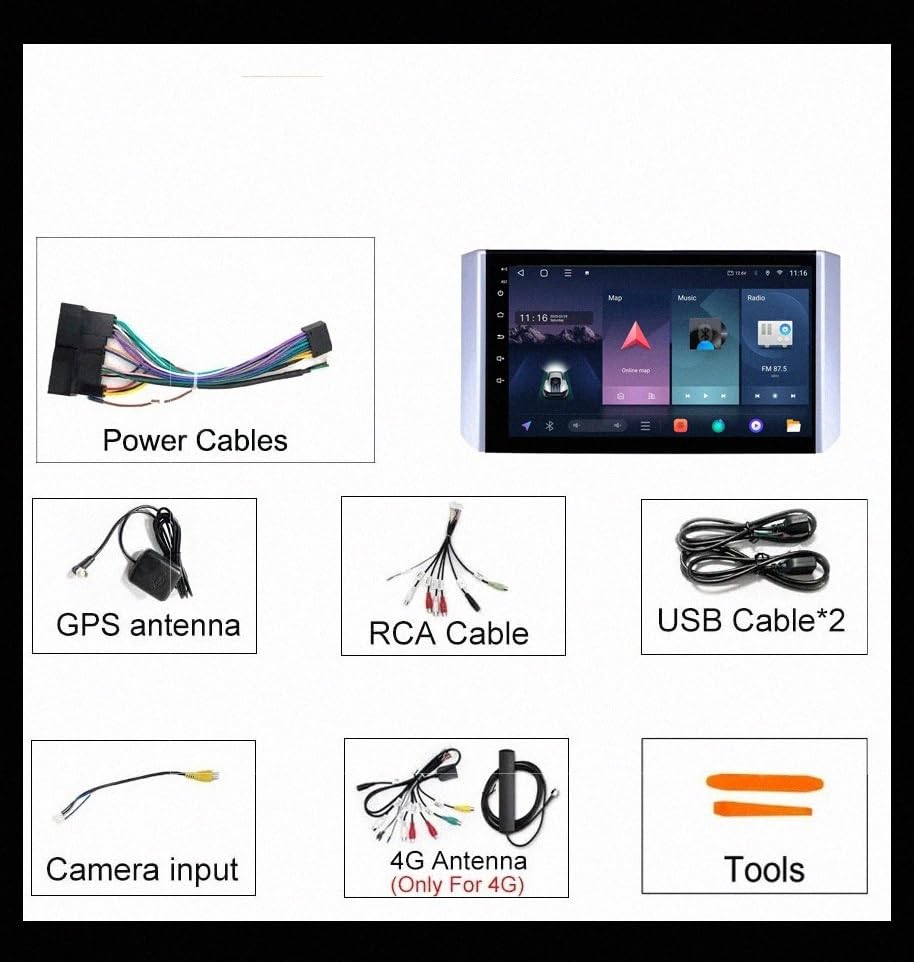 Pantalla de coche inalámbrica con Carplay para Kia Carnival 2014-2020 y cámara trasera 7