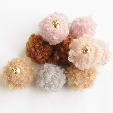 Amazon 手作り工房 My Mama プードルファー ボンボンチャーム 約15mm 10個入 アクセサリーパーツ チャーム ミックス チャーム アクセサリートップ 通販