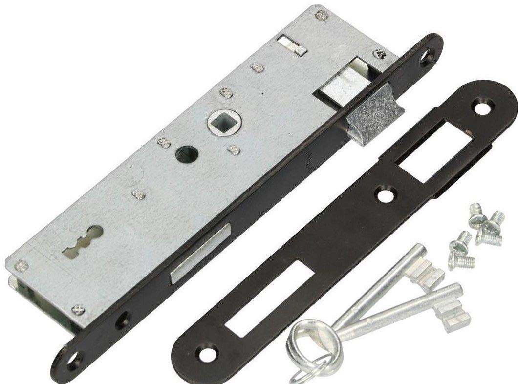 KOTARBAU Mortise Lock 72/34 BB Counter Plate Galvanised Left/Right Tubular Frame Lock Indoor/Outdoor Security Lock (Right)