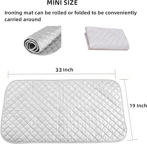 Miniatura 10 de Tapete de planchar, manta de repuesto para tabla de planchar, funda alternativa para tabla de planchar, almohadilla de planchado portátil de viaje,