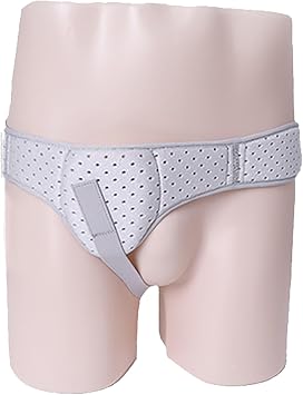 Inguinal Hernia Belt for Men and Woman Hernia Belt for Single Inguinal or Sports Hernia, Adjustable with Removable Compression PadsGray,Large