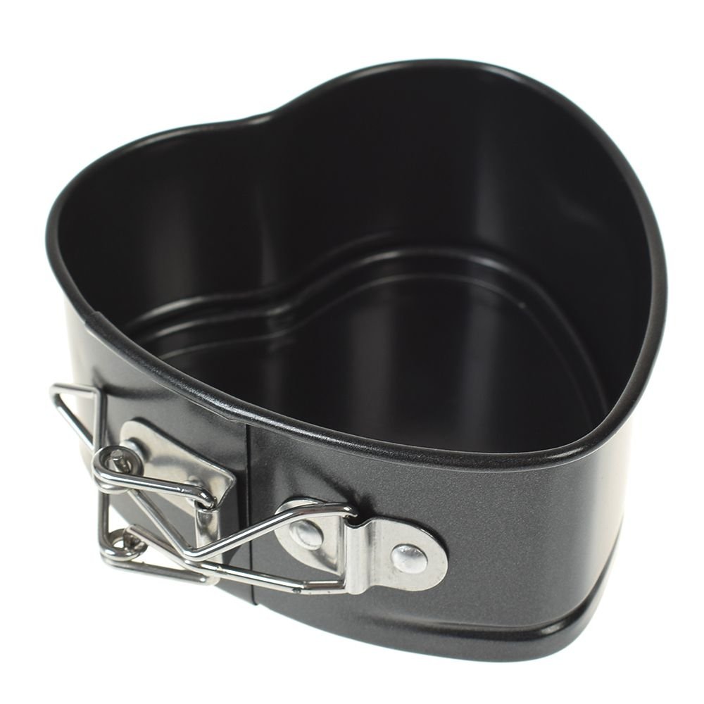 NUOMI Springform Cake Pan 4.3" Non-stick Cheesecake Pan Heart-shaped Bakeware with Removable Smooth Bottom