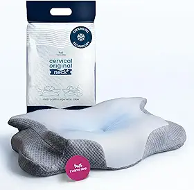 Travesseiro Cervical Original Neck Plus Gel - I wanna sleep - Com Gel Infuso que Te Mantém Fresco e Ajuda a Eliminar Dores Cervicais, Adaptando-se às 15-20 Mudanças de Posição por Noite.