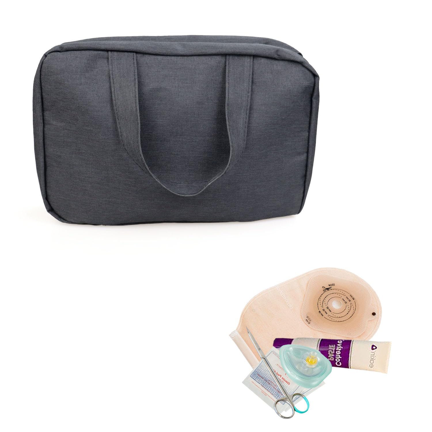 Bolsa de Viaje para ostomía, Organizador de Suministros de ostomía, Bolsa de Almacenamiento para ostomía, colostomía, ileostomía