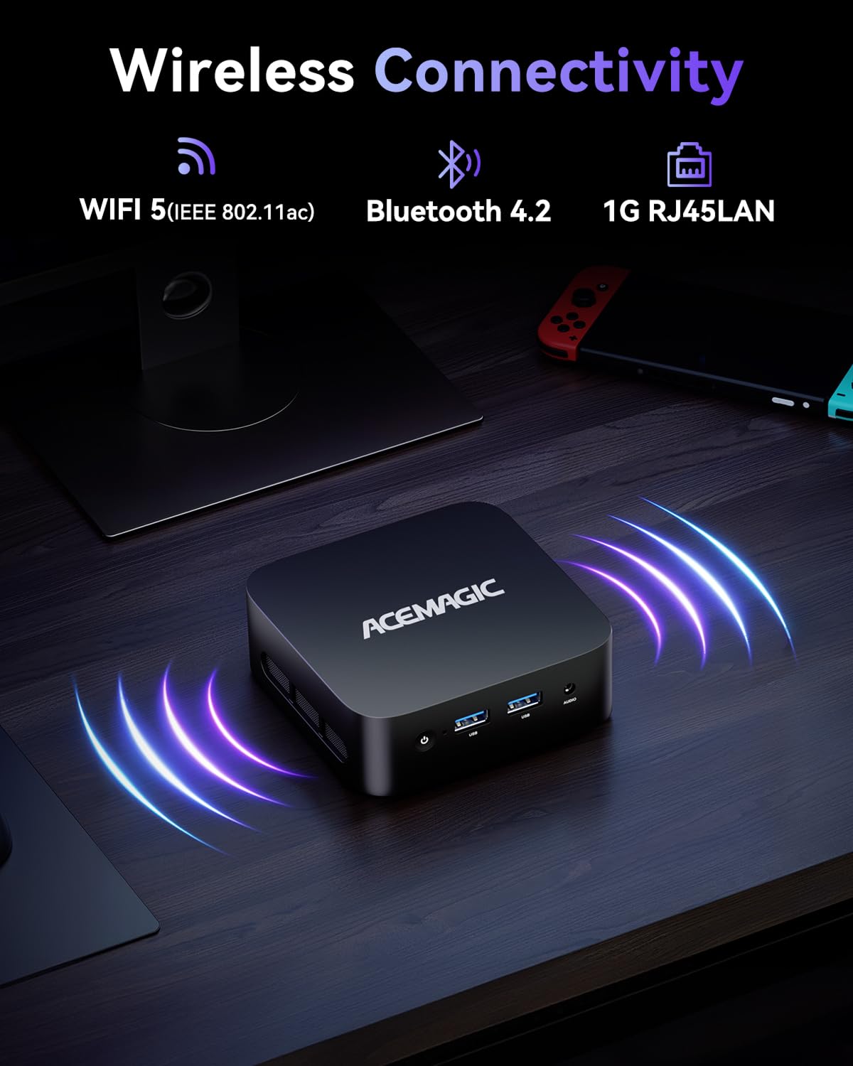 ACEMAGICIAN V1 Mini PC, Intel Twin Lake-N150 (fino a 3,6GHz), 16GB DDR4 1TB M.2 SSD,Mini Computer con W11 Pro | RJ45 | 4K HDMI+DP | WiFi 5 per Ufficio, Scuola