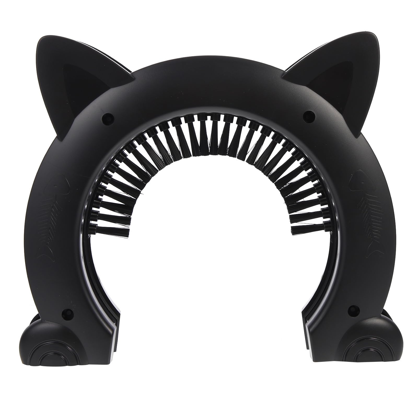 Cabilock Katzenklappe aus Abs Kunststoff mit Bürstendesign für Bequemen Zugang Katzentür im Katzenkopf Form für Innenräume Geeignet für Katzen und Kätzchen