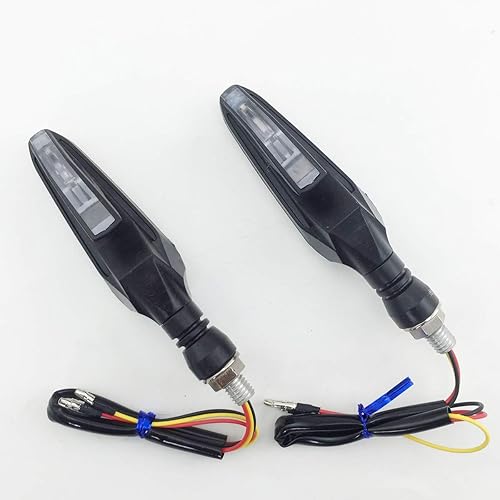Miniatura 3 de 2 luces intermitentes universales de 0.394 in para motocicleta, luces delanteras traseras intermitentes para motocicleta (modo amarillo azul)