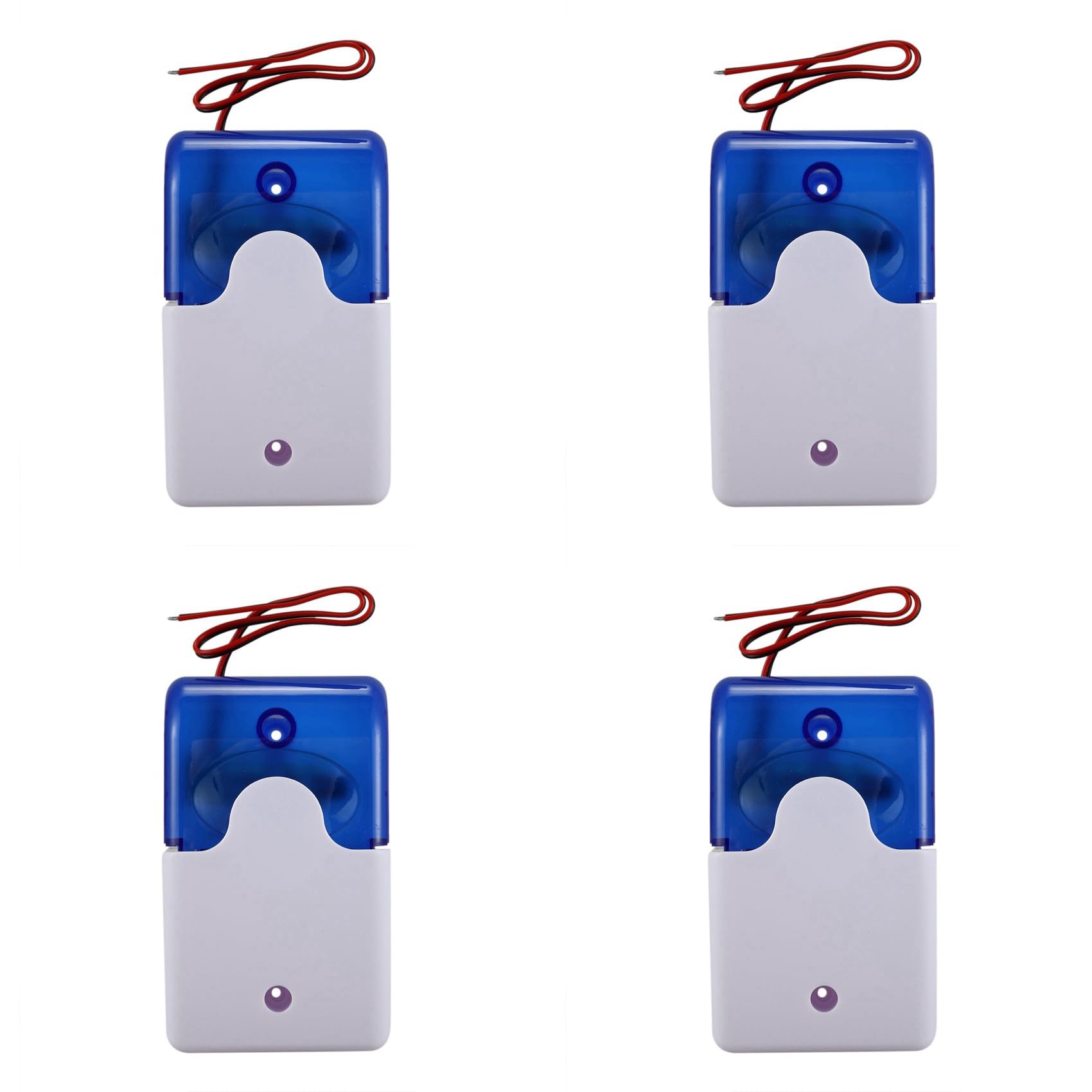 Ctrlzs Light 4X Mini Wired Strobe Warning Siren Dc12v Sound Alarm Flashing Sound Siren Horn Security Alarm System 115Db