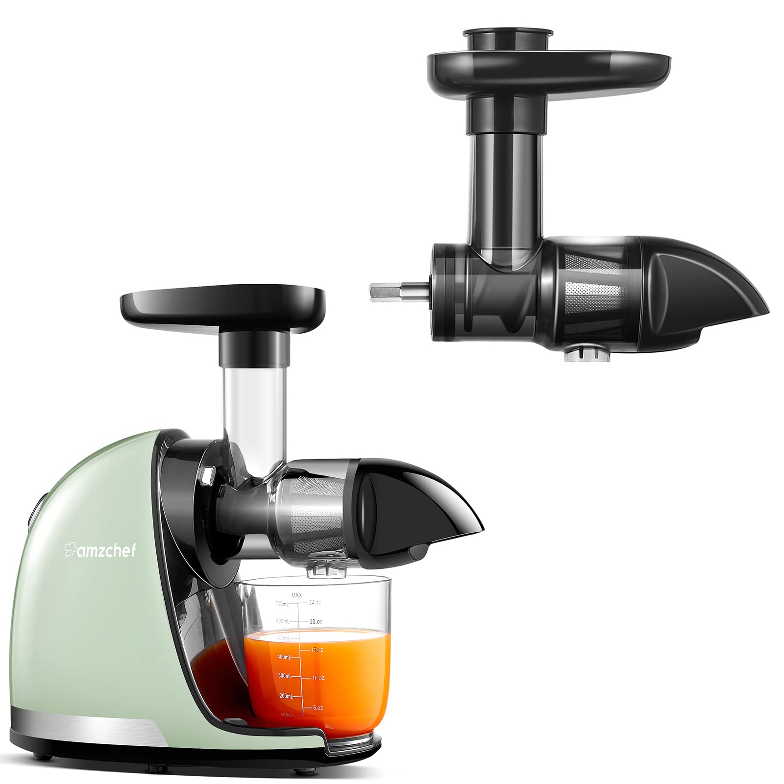 Buy Cold Press Juicer Bundled with AMZCHEF Juicer Attachment, Slow