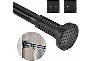 Dual-Direction Adjustable No Drilling Shower Curtain Rod