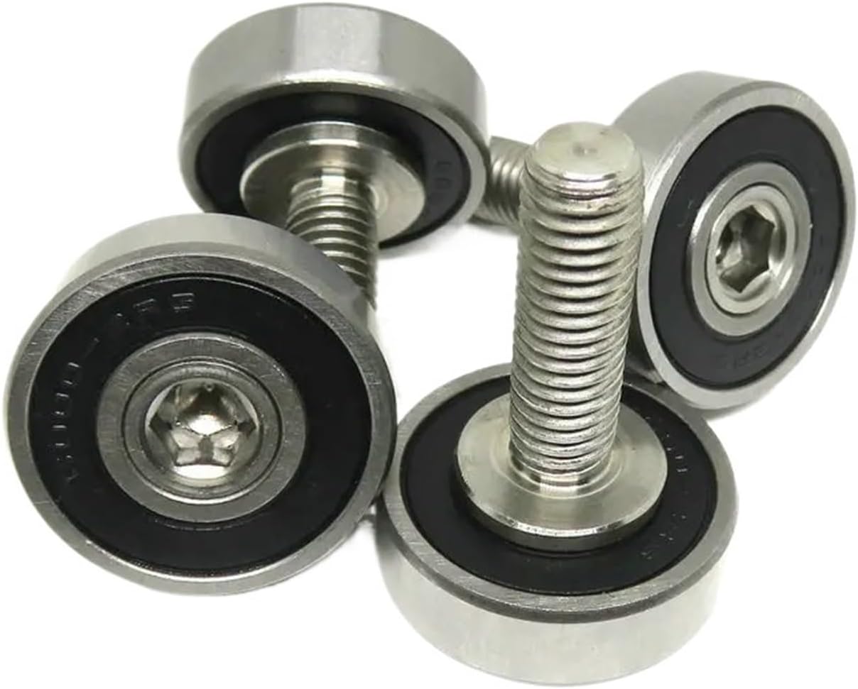 1 piece outer diameter 26mm stainless steel M8 threaded roller bearing JS600026-8C2L25M8 door and window metal guide wheel