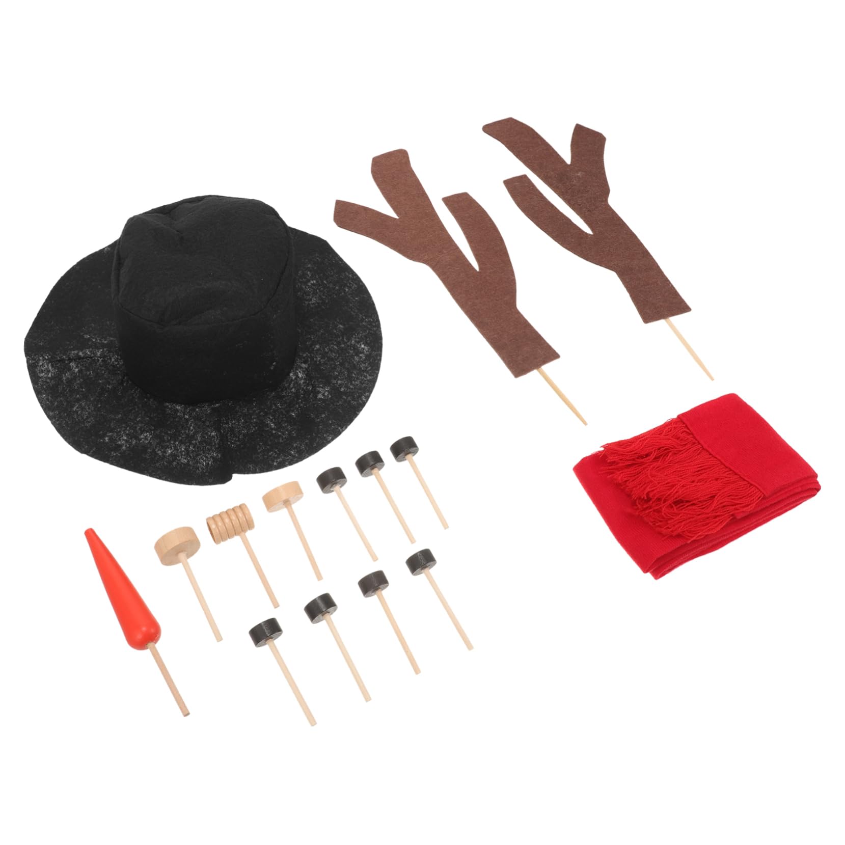 Zerodeko 2 Sätze Weihnachtskostüm Outfit Weihnachts-Schneemann-Kostüm drinnen Weihnachtsdekorationen eisig weihnachtsschneemann requisiten weihnachtsschmuck schneemann selber machen hölzern