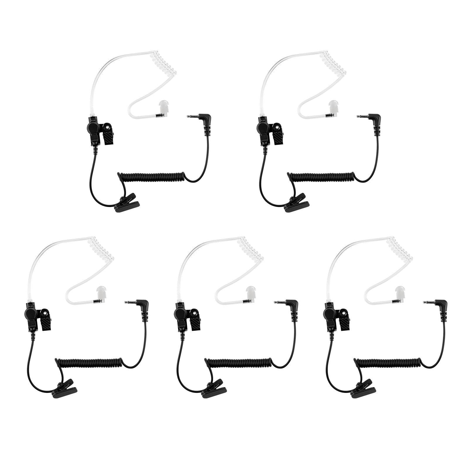 ERIPHA Police Earpiece 3.5mm /1 Pin Listen Only Acoustic Tube Earbud Headset for Remote Speaker Mic Motorola Kenwood 2 Way Radio FBI Security
