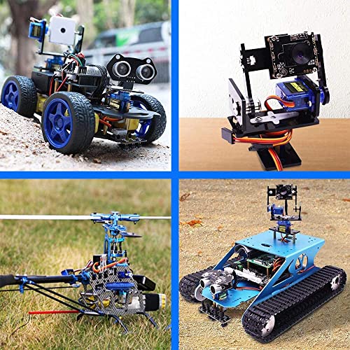 Image of REES52 SG90 9g Micro Servo Motor Kit for RC Drone /Car /Airplane /Helicopter /Vehicles /Robots /Compatible with Arduino Projects and Raspberry Pi Incl. Screws and 3 Servo Arms