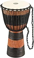 Vista 12 de Meinl Percussion ADJ3-L+BAG Cuerda de estilo africano afinada de madera Djembe de 12 pulgadas con bolsa, marrón/negro