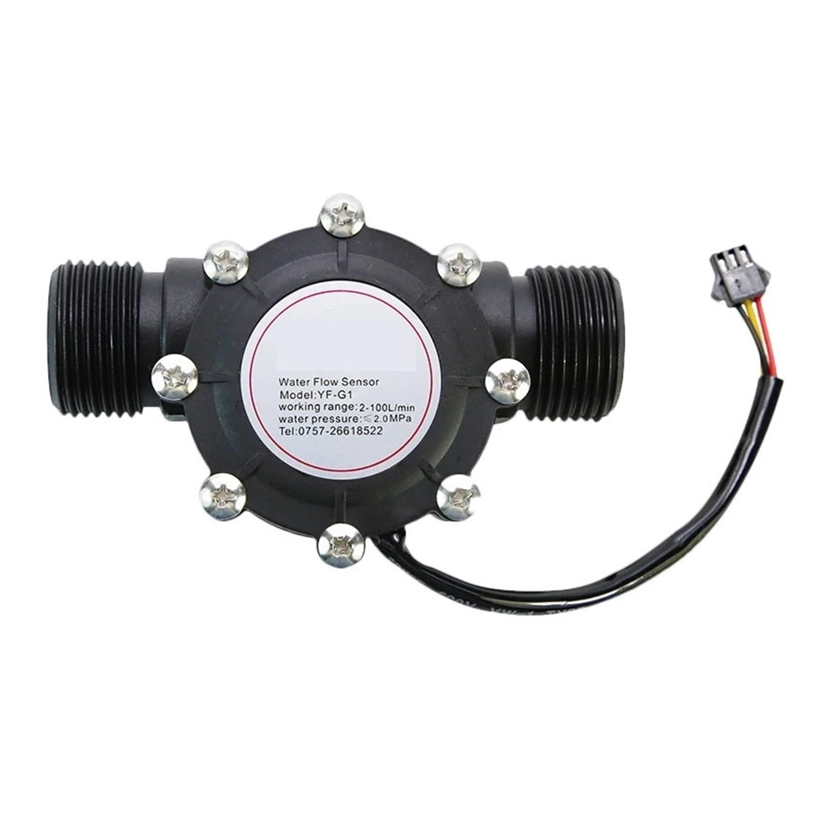 Sensor de flujo de agua DN25 de 1 pulgada para control industrial DC 5-12V 7