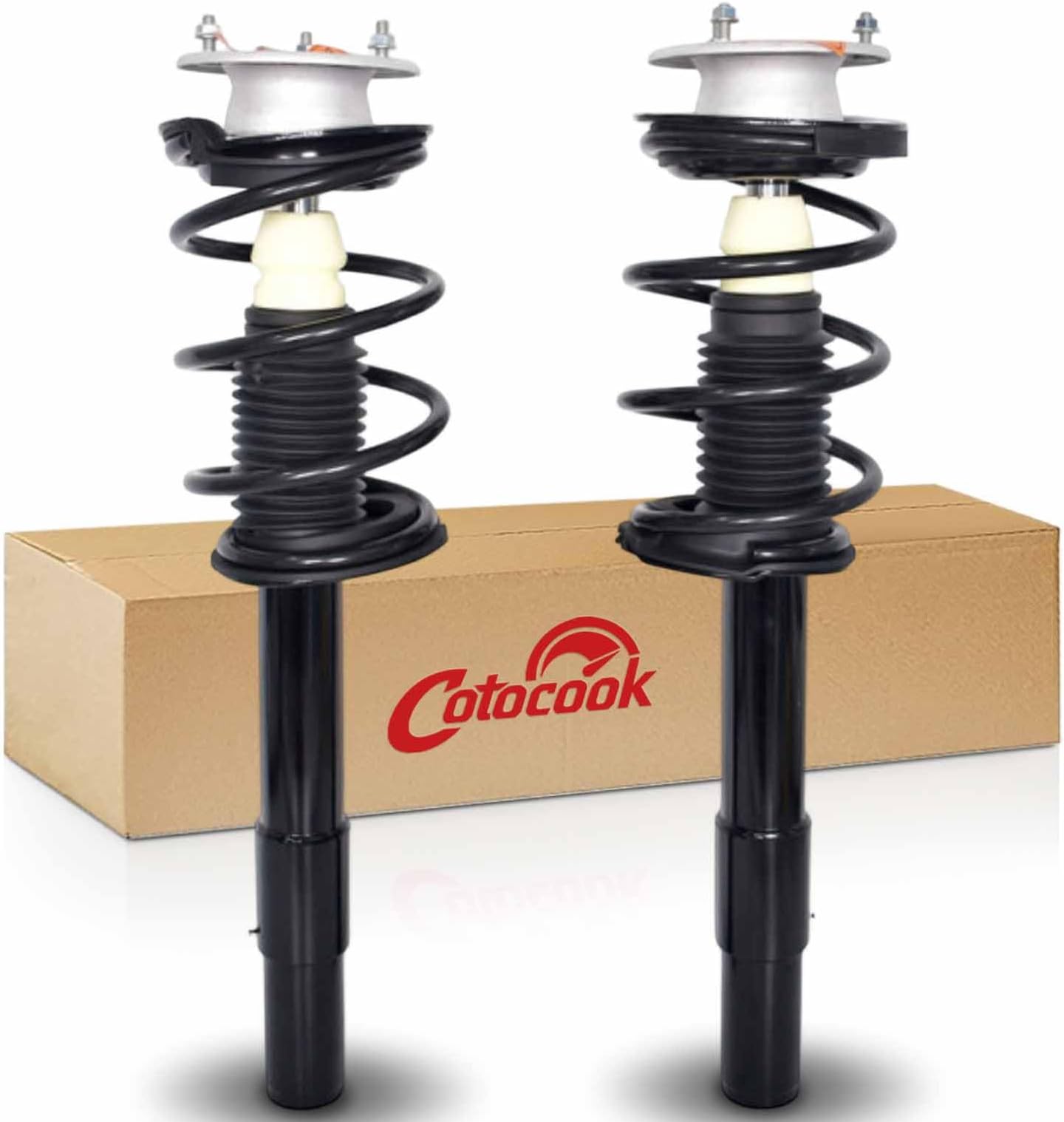 Front Complete Struts and Shock Absorbers Assembly Compatible with BMW 525i 530i 535i 2004-2010, Shock Absorbers with Coil Spring Pair, Replacement for 1335632L 1335632R