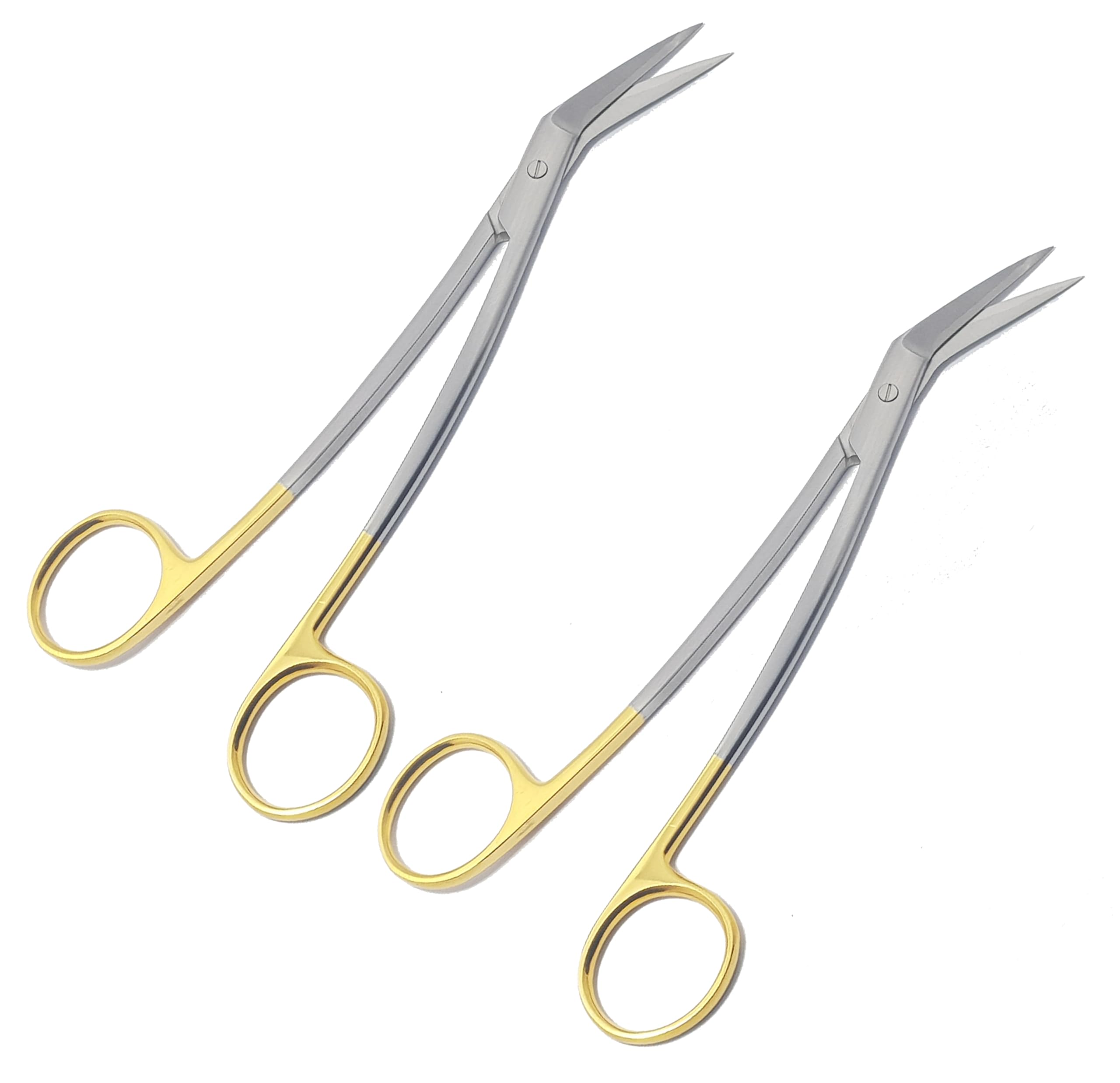 TC Locklin Gum Scissor Angled 16cm 25° Curved 2-Piece Set #S5011 - Precision Dental Instrument