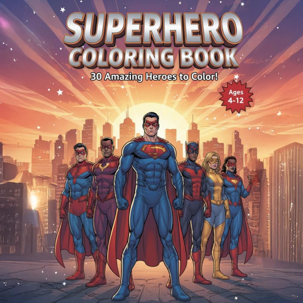 Superhero Colouring Book: 30 Amazing Heroes to Colour!