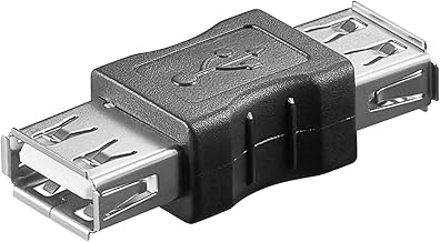 goobay 50293 USB 2.0 Hi-Speed Adapter zum verbinden zweier USB-Kabel- USB Kupplung Buchse auf Buchse - (Typ A) auf (Typ A) / 4-polig/Schwarz