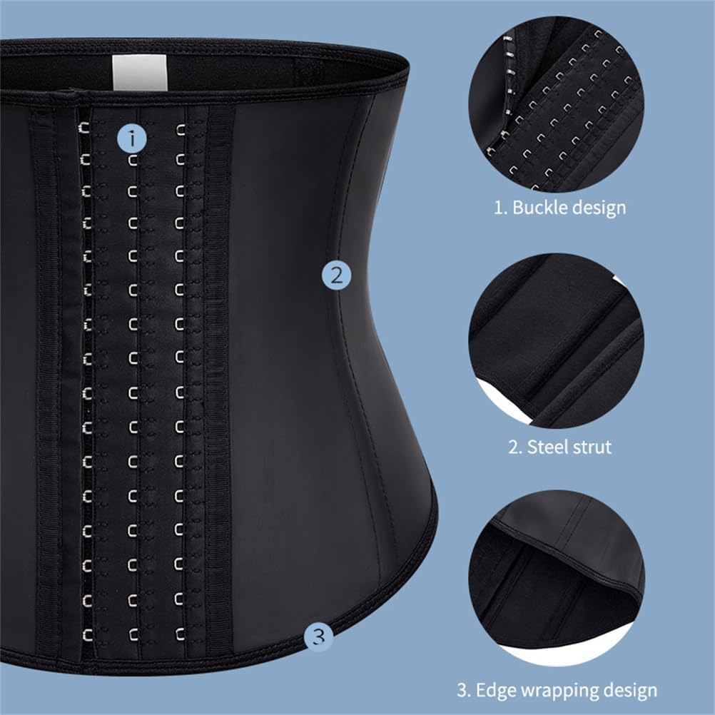 Womens' Waist Trainer Tummy Control Latex Waist Cincher Workout Slim Body Shaper Postpartum Belly Band Wrap