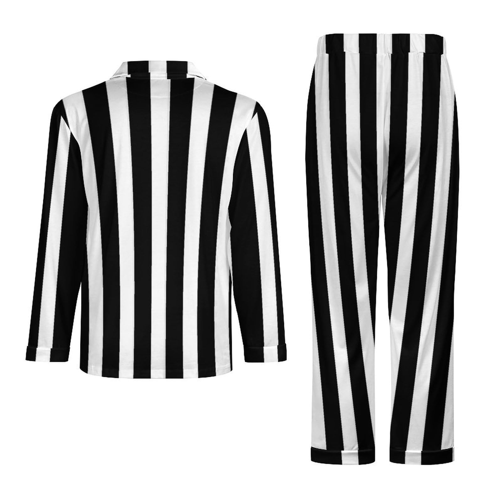 Biancheria da notte da uomo, set pigiama con zampa di bulldog francese e cane, camicia a maniche lunghe con bottoni e pantaloni